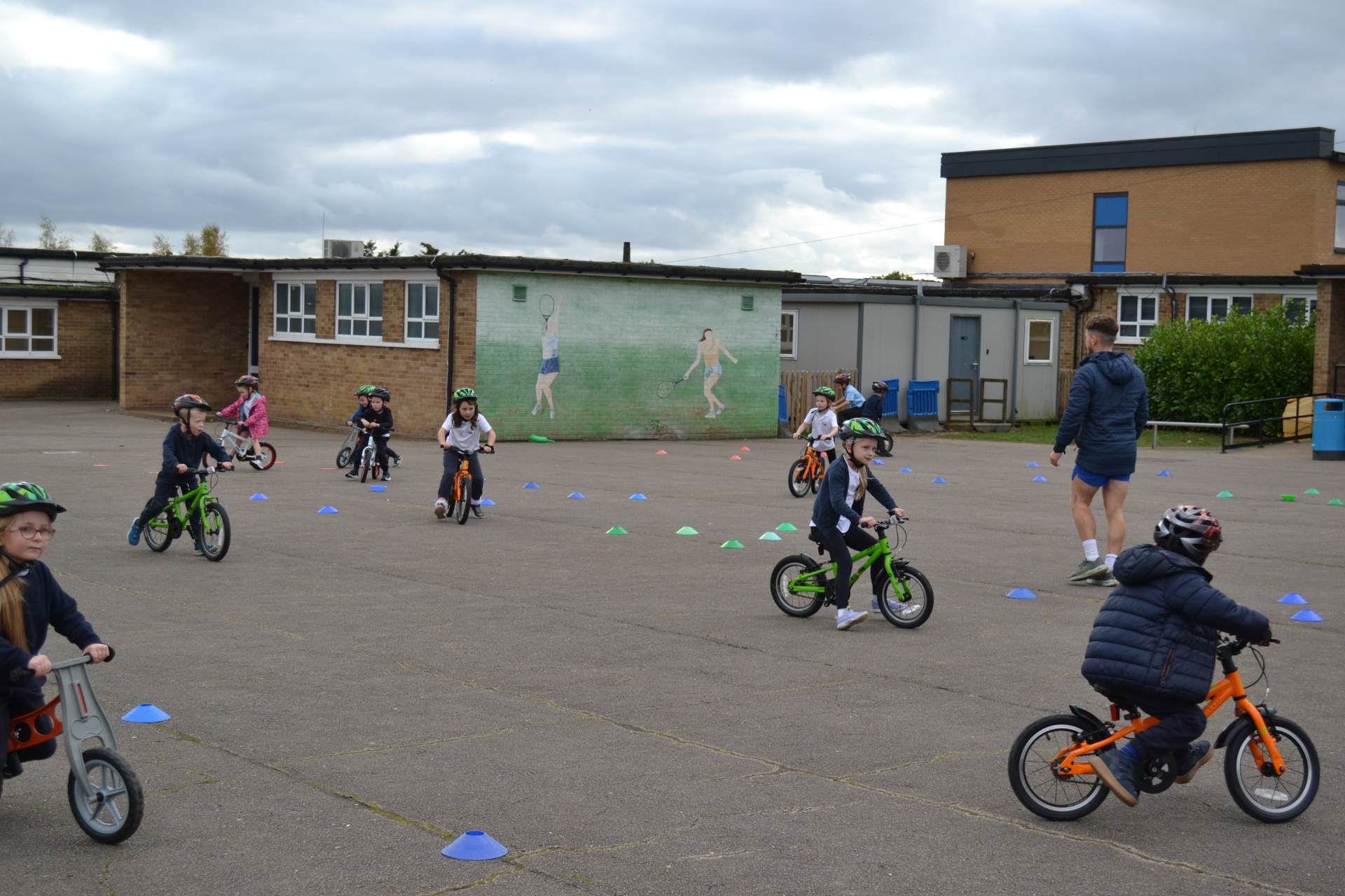 Children cycling at Costessey